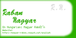 raban magyar business card